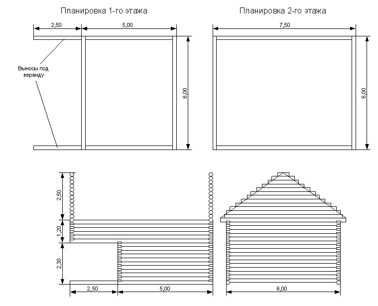 сруб 6х7м